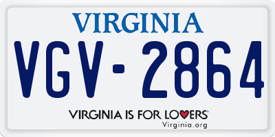VA license plate VGV2864