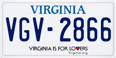 VA license plate VGV2866