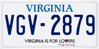 VA license plate VGV2879
