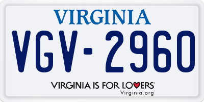 VA license plate VGV2960
