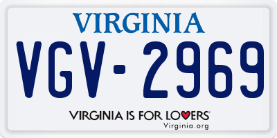 VA license plate VGV2969