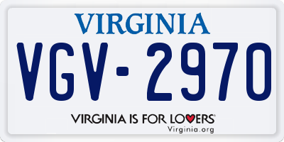 VA license plate VGV2970