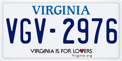 VA license plate VGV2976