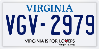 VA license plate VGV2979