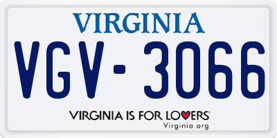 VA license plate VGV3066