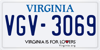VA license plate VGV3069