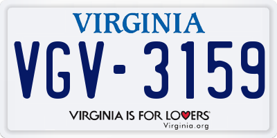 VA license plate VGV3159