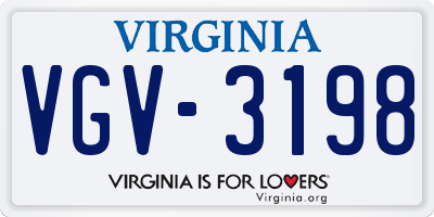 VA license plate VGV3198