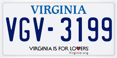VA license plate VGV3199