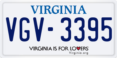 VA license plate VGV3395