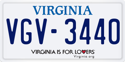 VA license plate VGV3440