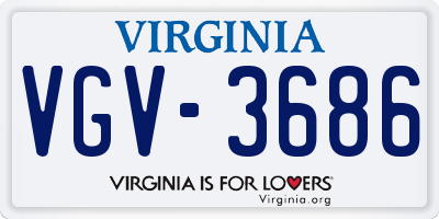 VA license plate VGV3686