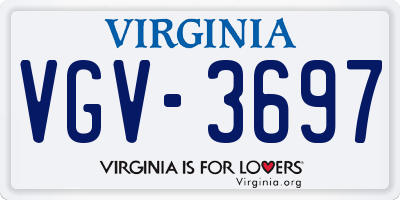 VA license plate VGV3697