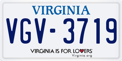 VA license plate VGV3719