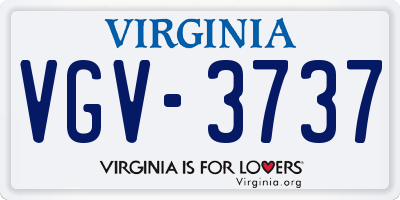 VA license plate VGV3737