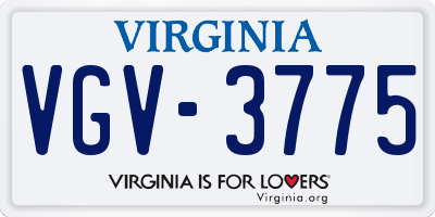 VA license plate VGV3775