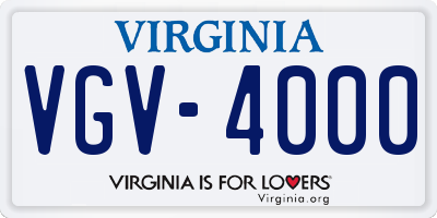 VA license plate VGV4000