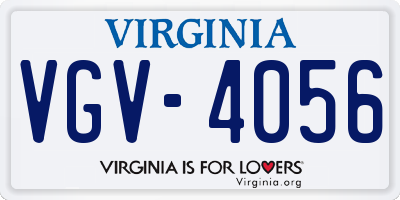 VA license plate VGV4056