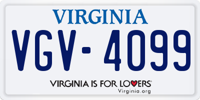 VA license plate VGV4099