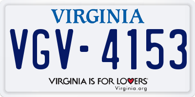 VA license plate VGV4153