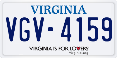VA license plate VGV4159