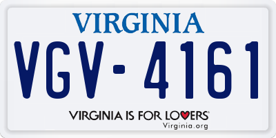 VA license plate VGV4161