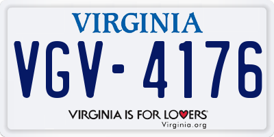 VA license plate VGV4176