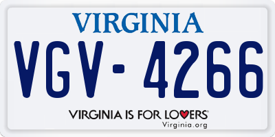 VA license plate VGV4266