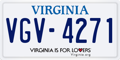 VA license plate VGV4271