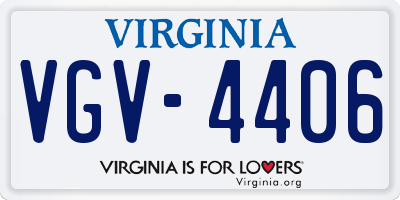 VA license plate VGV4406