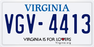 VA license plate VGV4413