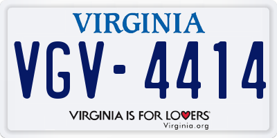 VA license plate VGV4414