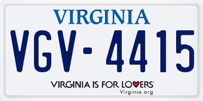 VA license plate VGV4415