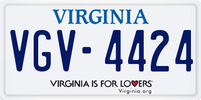 VA license plate VGV4424