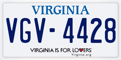 VA license plate VGV4428