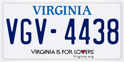 VA license plate VGV4438