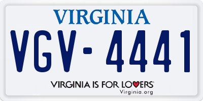 VA license plate VGV4441