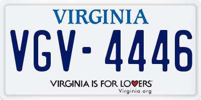 VA license plate VGV4446