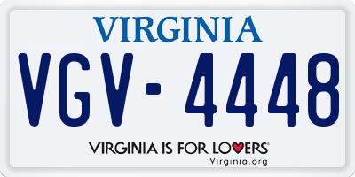 VA license plate VGV4448