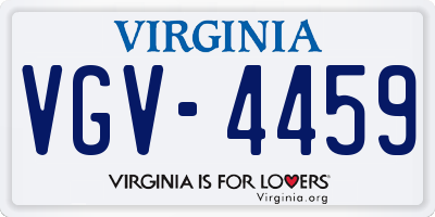 VA license plate VGV4459