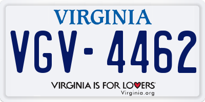 VA license plate VGV4462