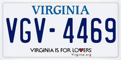 VA license plate VGV4469