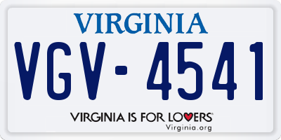 VA license plate VGV4541