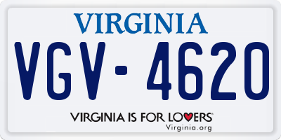 VA license plate VGV4620