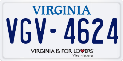 VA license plate VGV4624