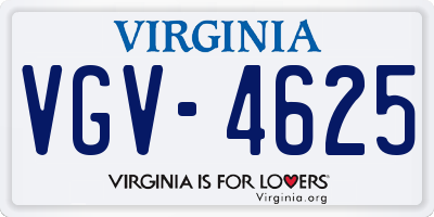 VA license plate VGV4625