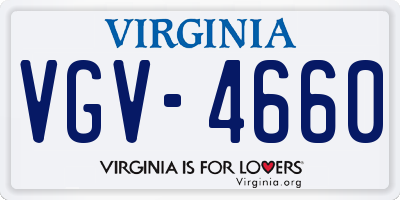 VA license plate VGV4660