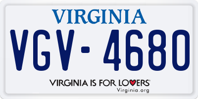 VA license plate VGV4680