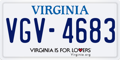 VA license plate VGV4683