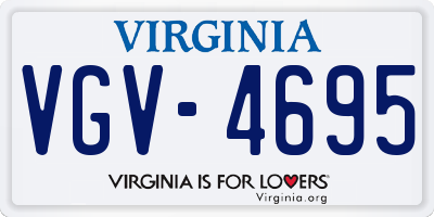 VA license plate VGV4695
